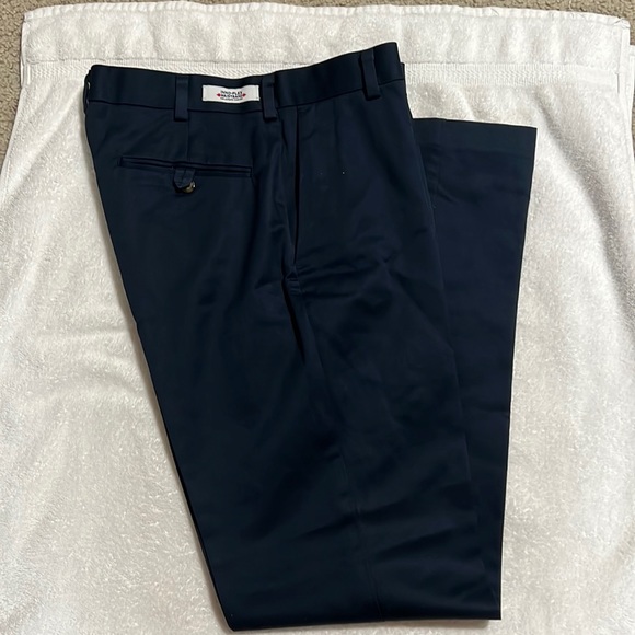 Roundtree & Yorke Pants Roundtree Yorke Mens Dark Blue Dress Pants 32 X 32 New Poshmark